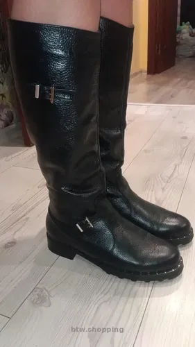 Сапожки кожаные женские