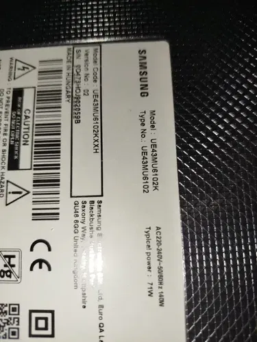 Продам смарт тв Samsung UE43MU6102k ,на запчасти.