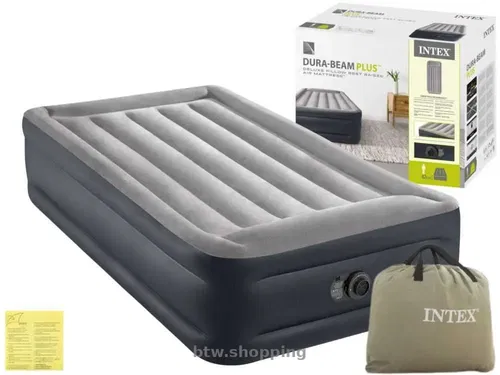 Надувне ліжко Intex 64132 з електронасосом 191×99×42 см