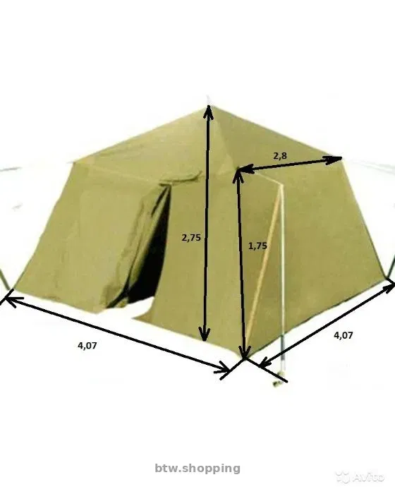 Лагерная солдатская палатка ПЛС на 8–10 человек - btw.shopping