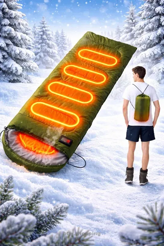 Спальний мішок до -30°C з підігрівом від Power Bank - btw.shopping