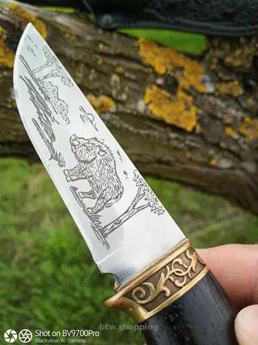Ніж ручної роботи «Кабан» 95Х18, мисливський