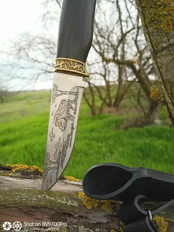 Ніж ручної роботи «Кабан» 95Х18, мисливський - btw.shopping