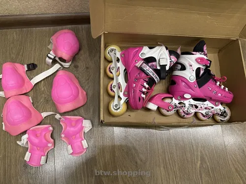 Ролики детские 31–34 размер, б/у, регулируемые