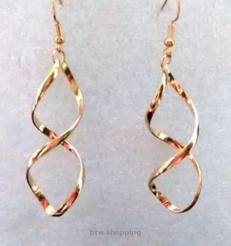 Сережки спіраль під золото