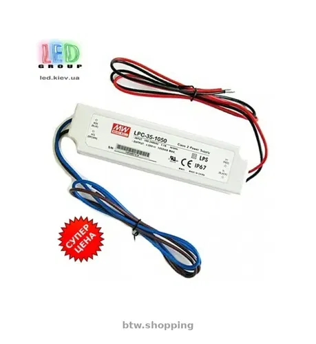 Блок живлення , 35W, Mean Well, LPC-35-1050
