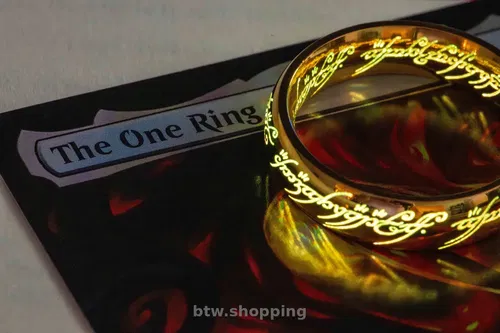 Кольцо Всевластия с Люминесцентной Надписью на Двух Сторонах