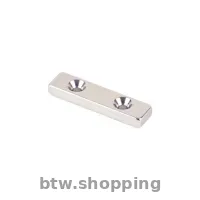 Магніт під потай 40x20x4mm-7/3.5mm х 2 отвори