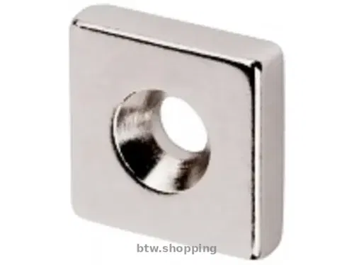 Магніт під потай 12x12x3mm 7/3 х 1 отвір