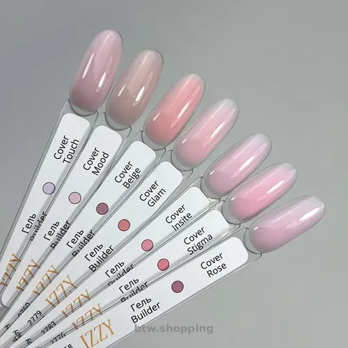 Вся Лінійка: Камуфлюючі Гелі для Нарощування Izzy Builder Cover Gel