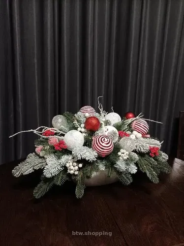 Новорічна композиція (65 см)/ Різдвяна композиція/ Подарунок