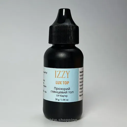 Мега-Об'єм 30г! Топ Izzy Lux Top з УФ-захистом та Дзеркальним Блиском