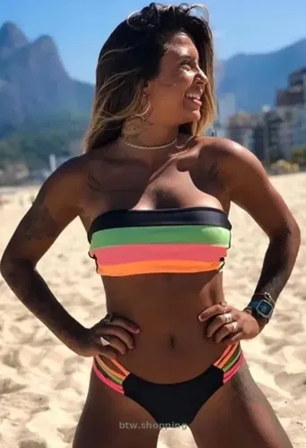 Яскраві купальники бандо 2 кольори