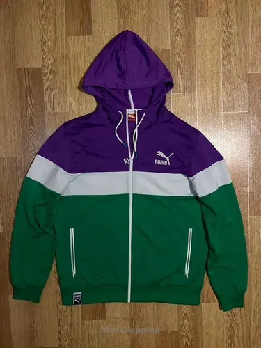 Puma Special Archive Men's, зип кофта Puma зеленый-белый-фирлетовый
