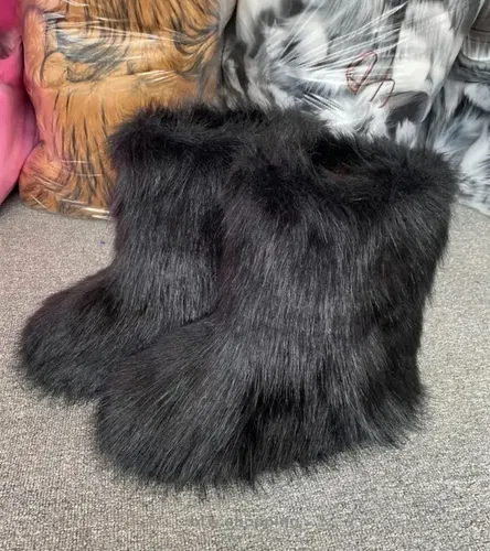 зимние мохнатые угги