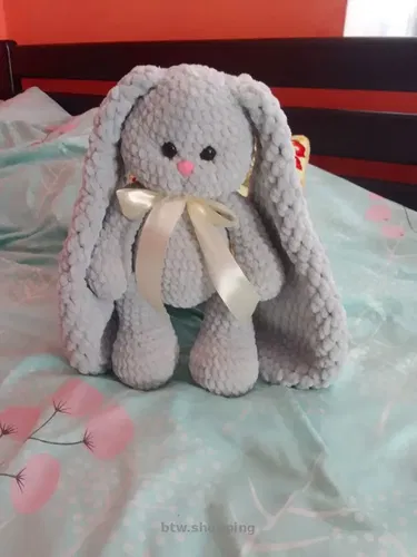 Плюшевий Зайчік світло - сірого кольру