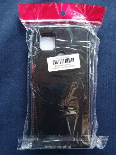 Чохол для Xiaomi Redmi 9C флiп вертикальный зi шкiри Чорный