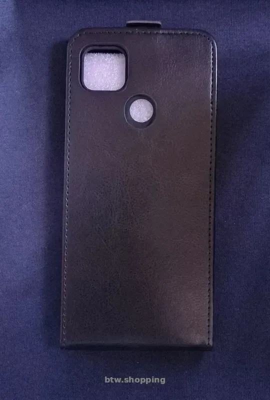 Чохол для Xiaomi Redmi 9C флiп вертикальный зi шкiри Чорный - btw.shopping