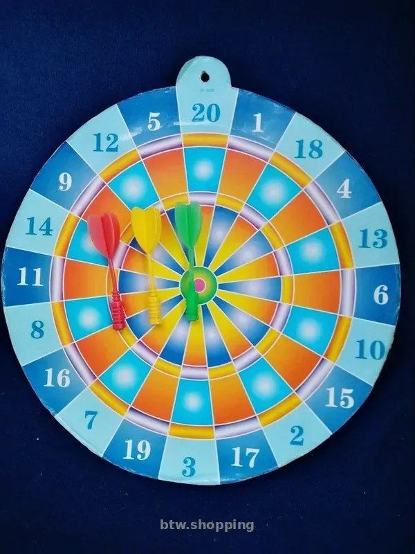 Дартс магнітний 3 дротики і мішень, 26 см - btw.shopping