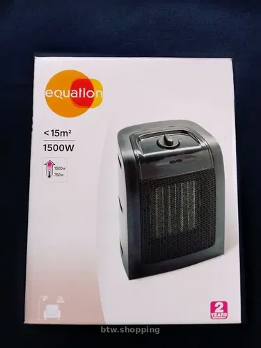 Чорний керамічний Обігрівач Equation 1500 Вт.