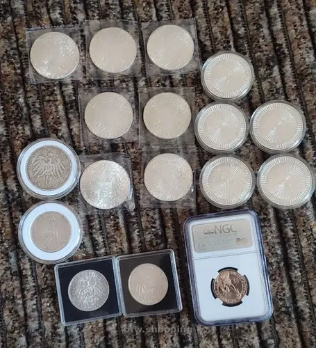 Лот серебра монеты и слаб