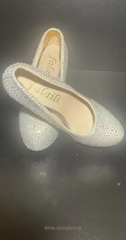 Туфлі свадебные/вечерние с стразами крем/айвори 35 р - btw.shopping