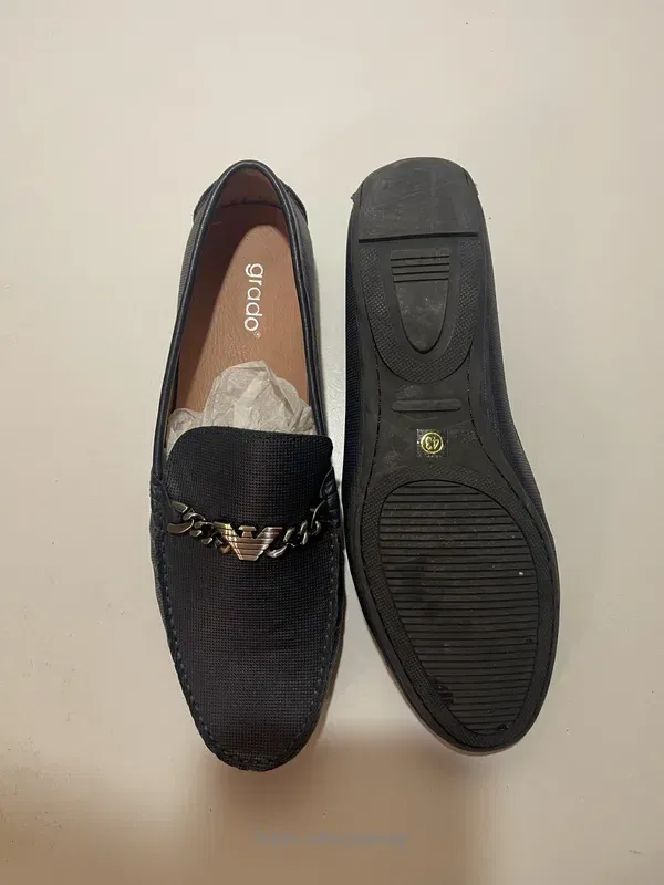 мужские кожаные лоферы,мокасины темно-синие бренда Grado. - btw.shopping