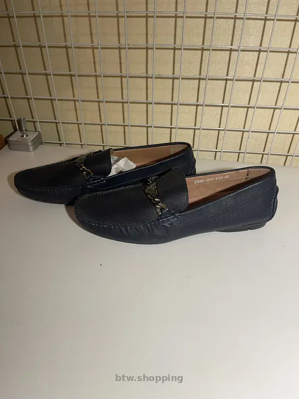 мужские кожаные лоферы,мокасины темно-синие бренда Grado. - btw.shopping