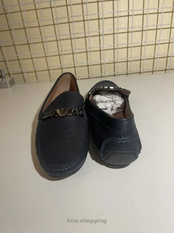 мужские кожаные лоферы,мокасины темно-синие бренда Grado. - btw.shopping