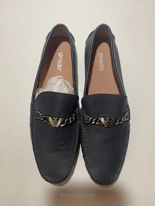 мужские кожаные лоферы,мокасины темно-синие бренда Grado. - btw.shopping