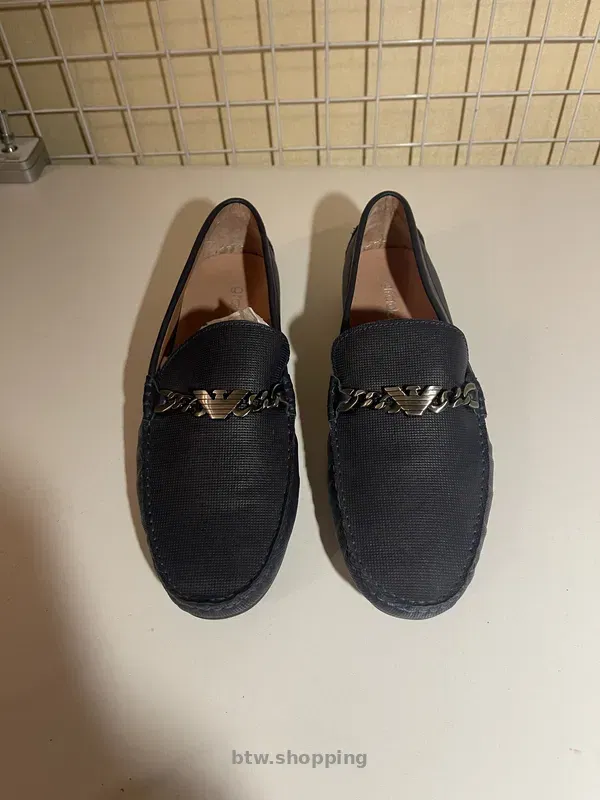 мужские кожаные лоферы,мокасины темно-синие бренда Grado. - btw.shopping