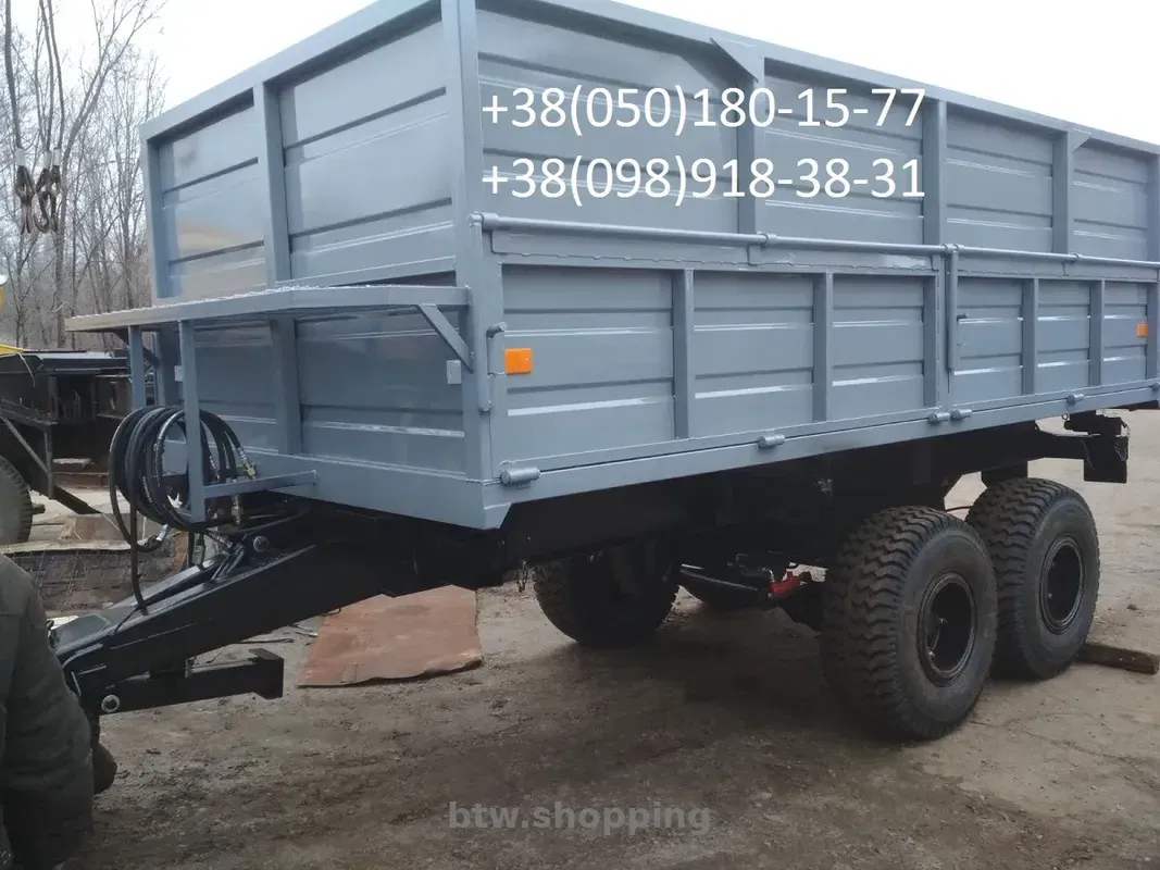 Причіп тракторний НТС -12 з гідравлічним стоянковим гальмом. - btw.shopping