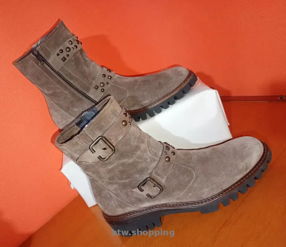 Жіночі байкерські черевики Paul Green коричнева замша - btw.shopping