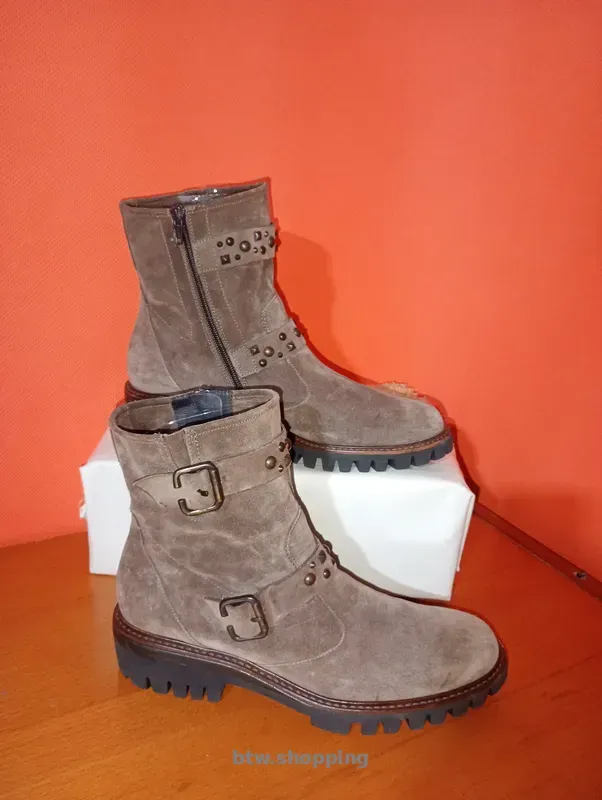 Жіночі байкерські черевики Paul Green коричнева замша - btw.shopping