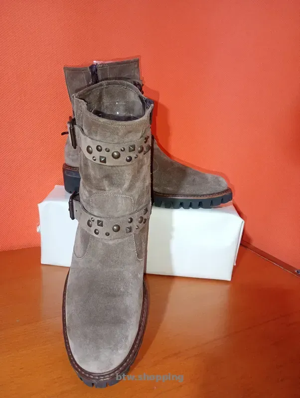 Жіночі байкерські черевики Paul Green коричнева замша - btw.shopping