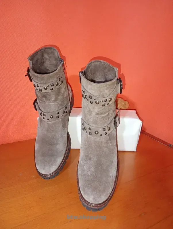 Жіночі байкерські черевики Paul Green коричнева замша - btw.shopping