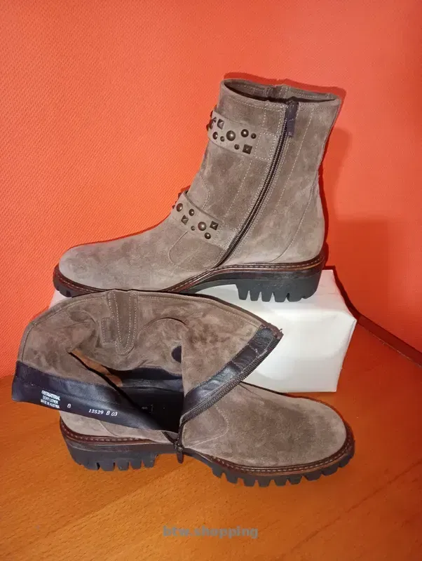 Жіночі байкерські черевики Paul Green коричнева замша - btw.shopping