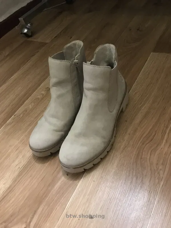 Ботинки бежевые женские Осень-Весна - btw.shopping