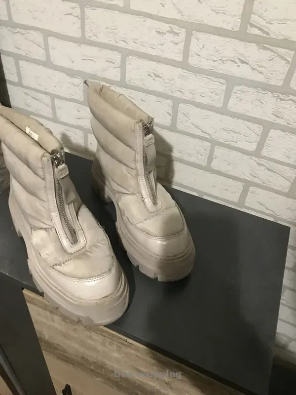 Бежевые. Стёганые Пуховики/Ботинки/Зимние - btw.shopping