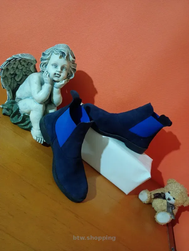 Жіночі черевики Chelsea темно-сині замшеві розмір 39 - btw.shopping