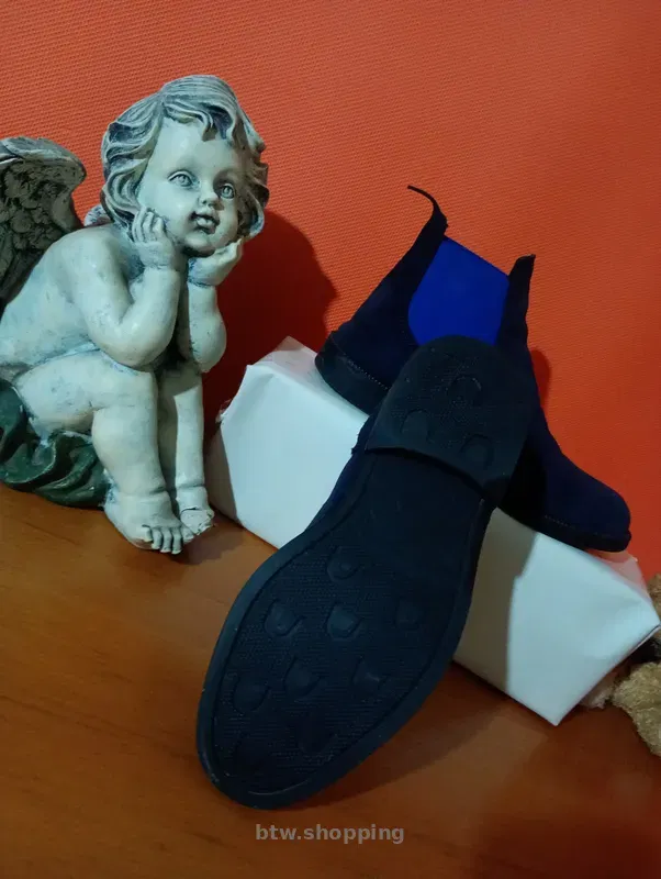 Жіночі черевики Chelsea темно-сині замшеві розмір 39 - btw.shopping