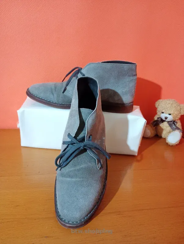 Чоловічі замшеві черевики Bohn Barritt, сірі, розмір 42 - btw.shopping