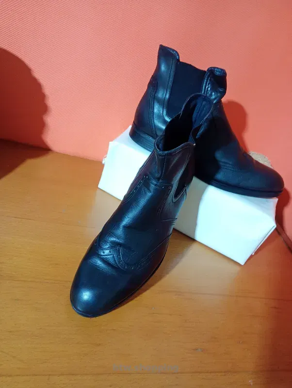 Чоловічі шкіряні черевики Borelli 44 розмір чорні - btw.shopping