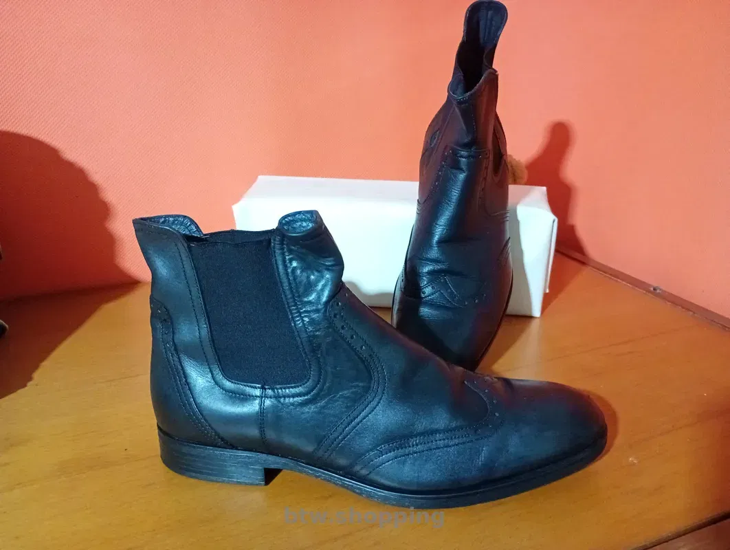 Чоловічі шкіряні черевики Borelli 44 розмір чорні - btw.shopping