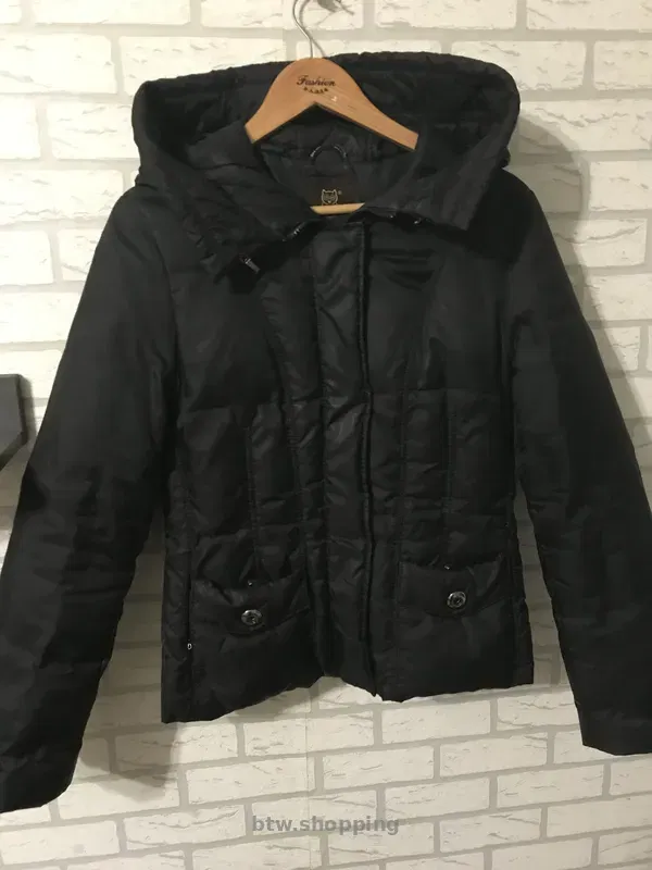 Чёрный женский пуховик/куртка. - btw.shopping