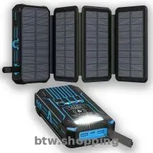 Повербанк з протативними сонячними панелями 20000 мАг