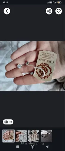 Сережка в пупок, серебро