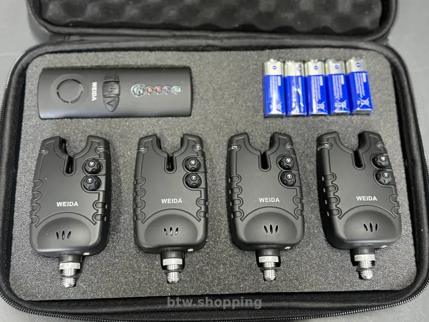 Набор сигнализаторов поклёвки с пейджером Weida 4+1 - btw.shopping
