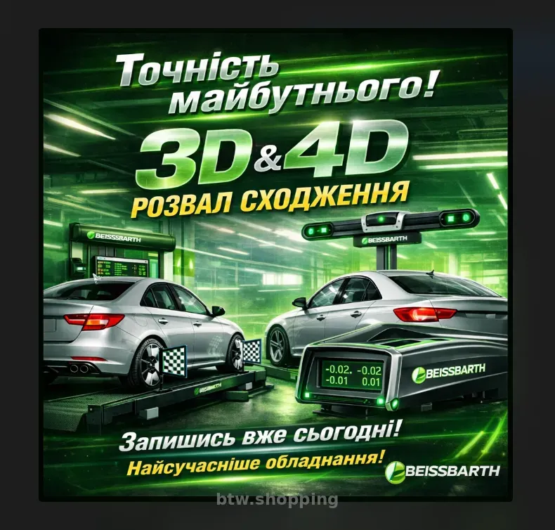 СТО 3D розвал-сходження Beissbarth на Борщагівці Чайки Київ Святошино - btw.shopping