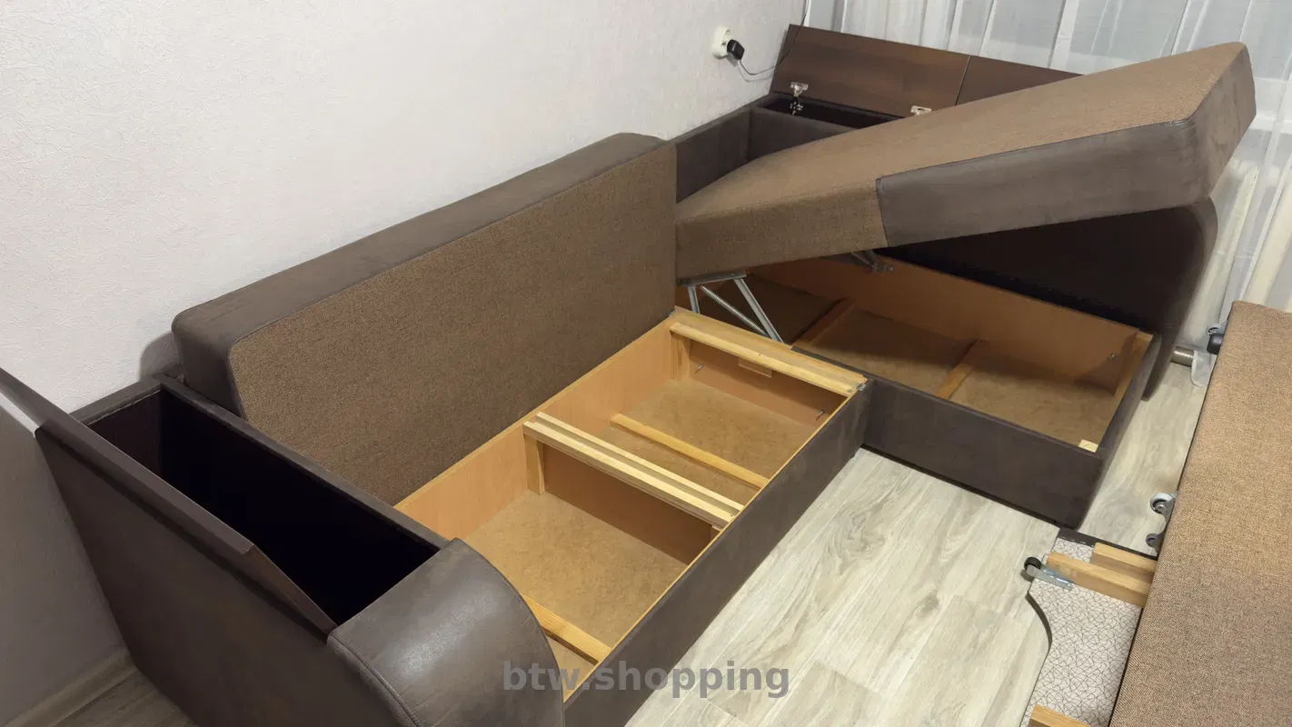 Кутовий диван з нішами / після хімчистки / хороший стан - btw.shopping